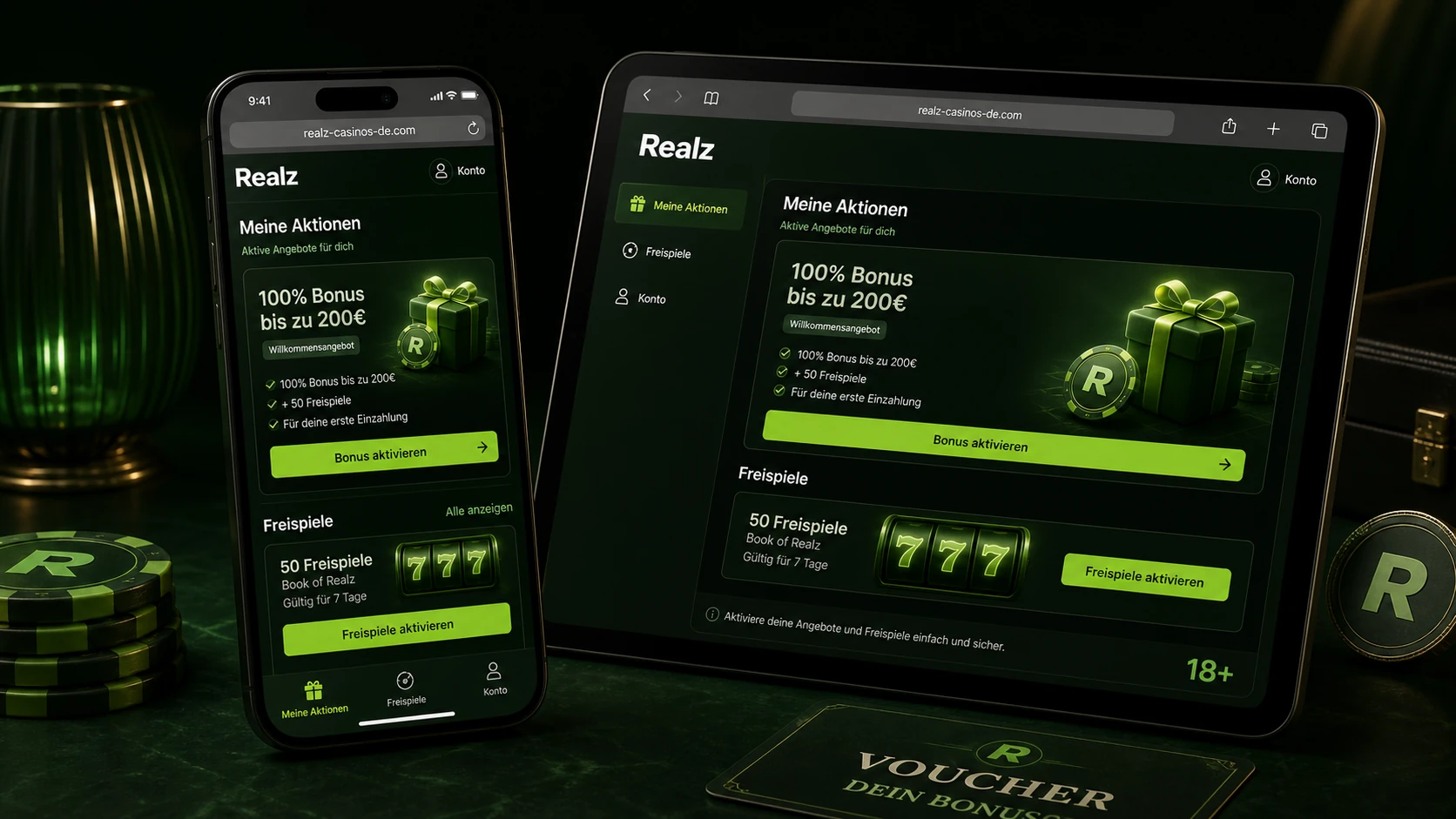 Bonus auf Smartphone und Tablet nutzen