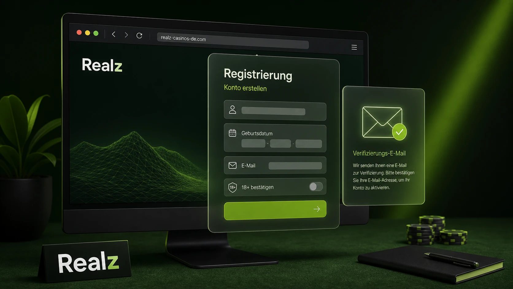 Neues Konto erstellen: Realz Casino Registrierung