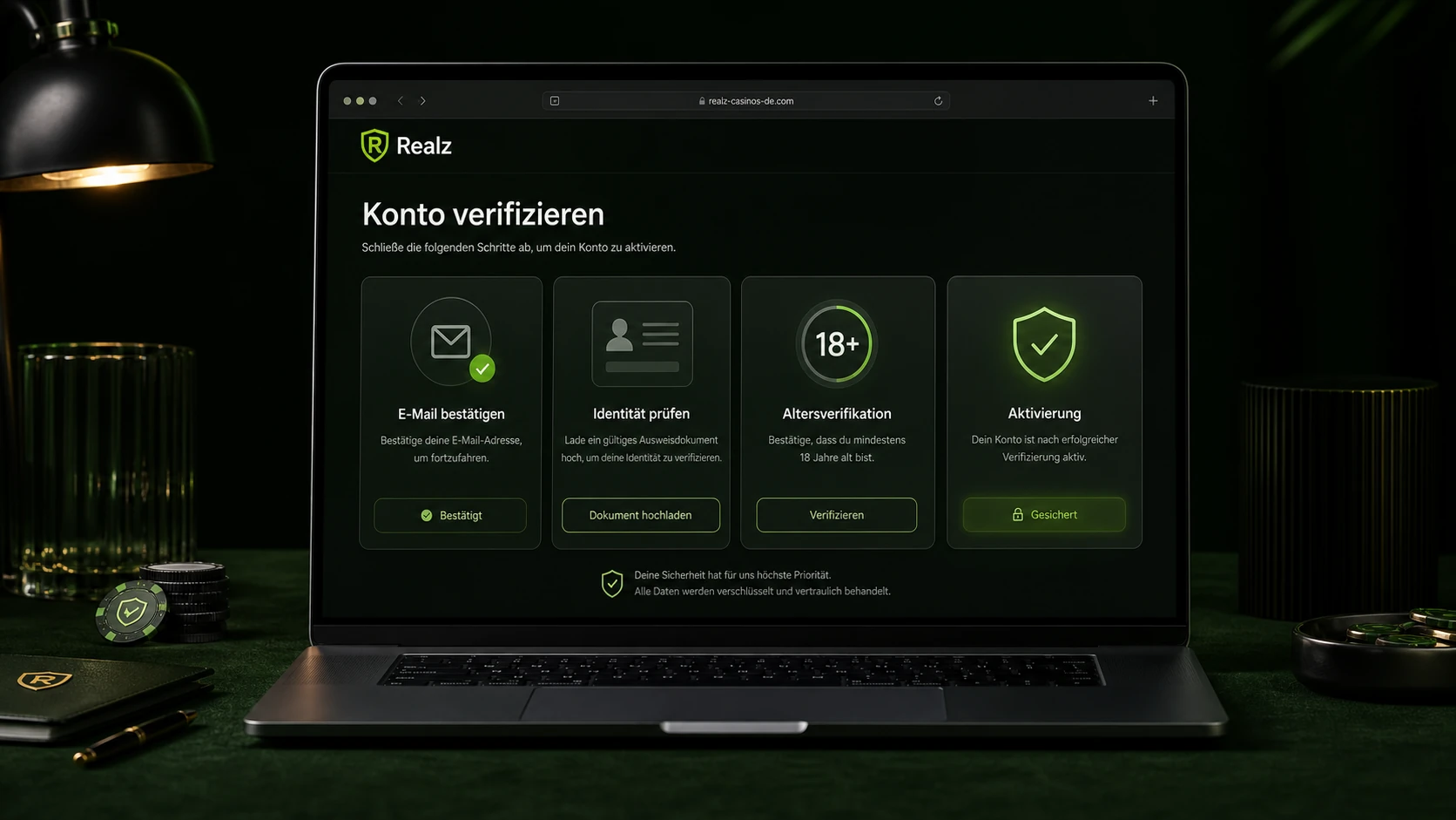 Konto verifizieren und aktivieren